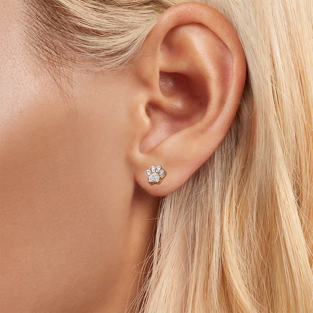 Cute Pet Imprint Stud Earrings image number 3