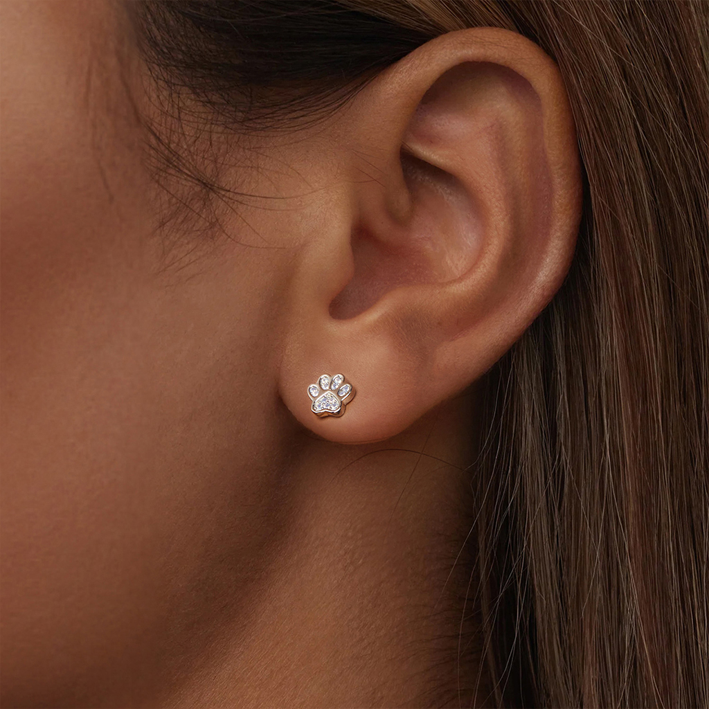 Cute Pet Imprint Stud Earrings image number 4