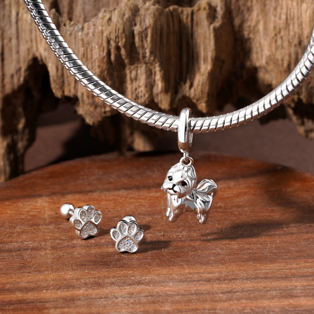 Cute Pet Imprint Stud Earrings image number 2