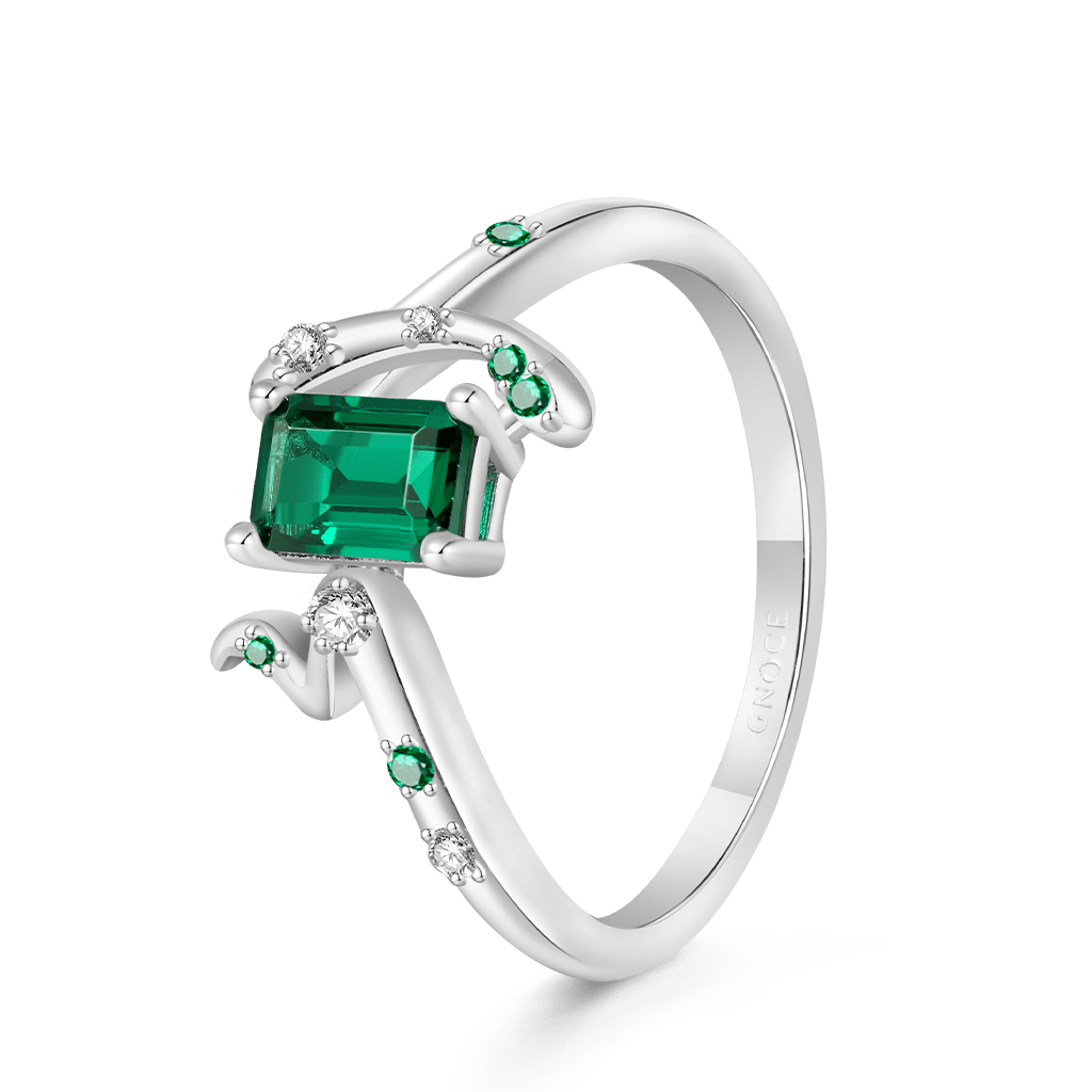 Zodiac Snake Green Spinel Rings image number 1