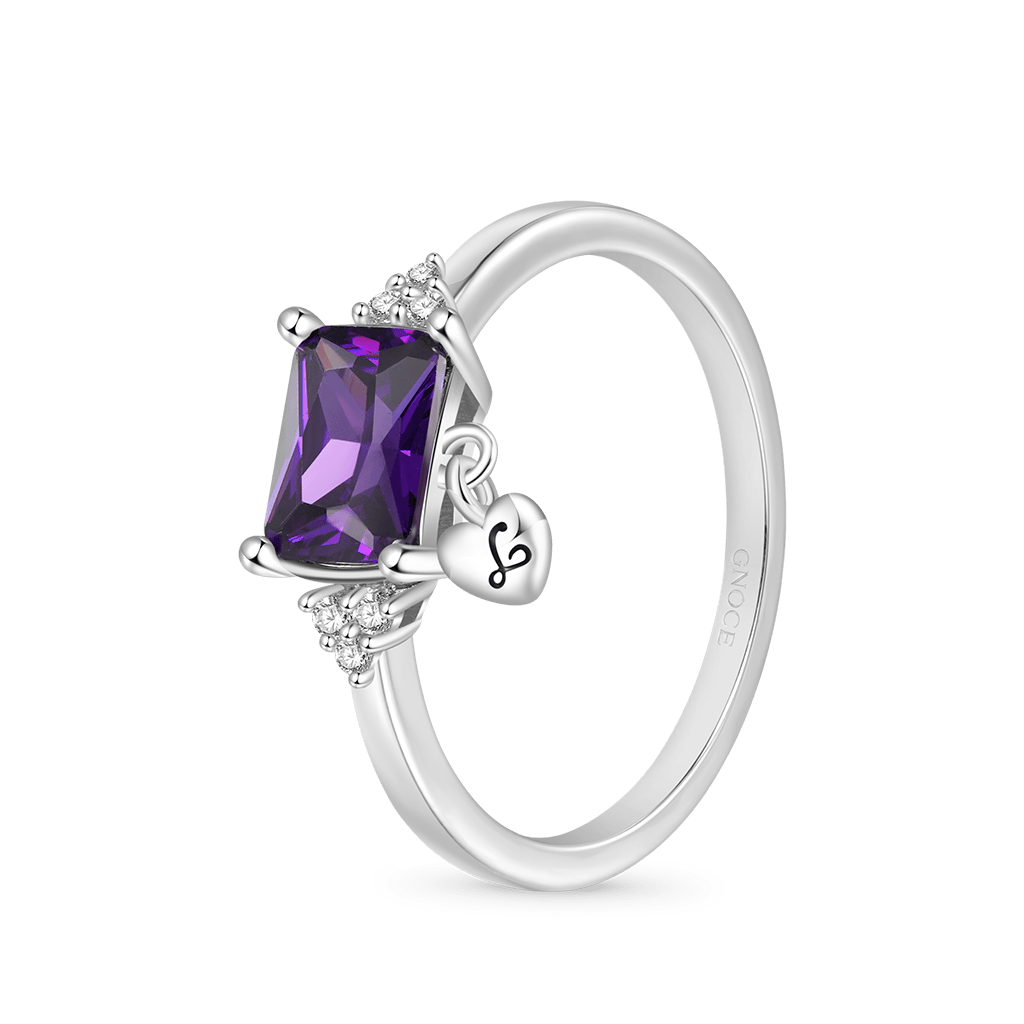 Dainty Purple Baguette Statement Ring image number 2