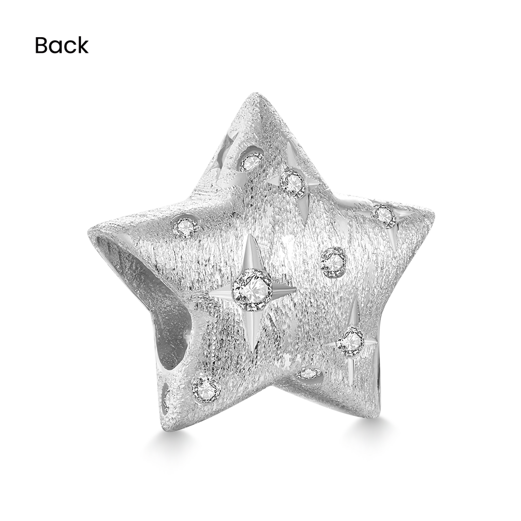 Shining Sandblasting Star Charm image number 1