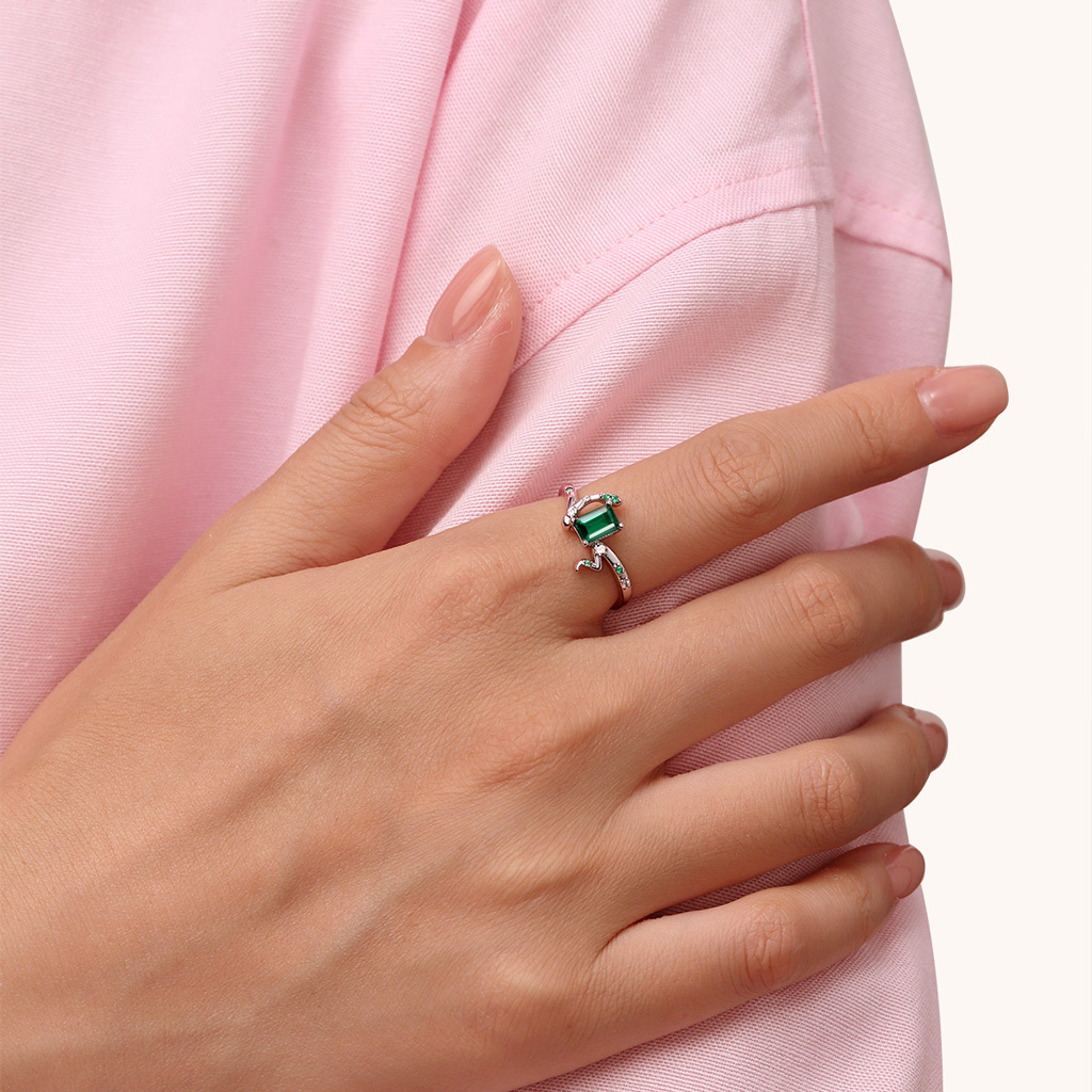 Zodiac Snake Green Spinel Rings image number 3