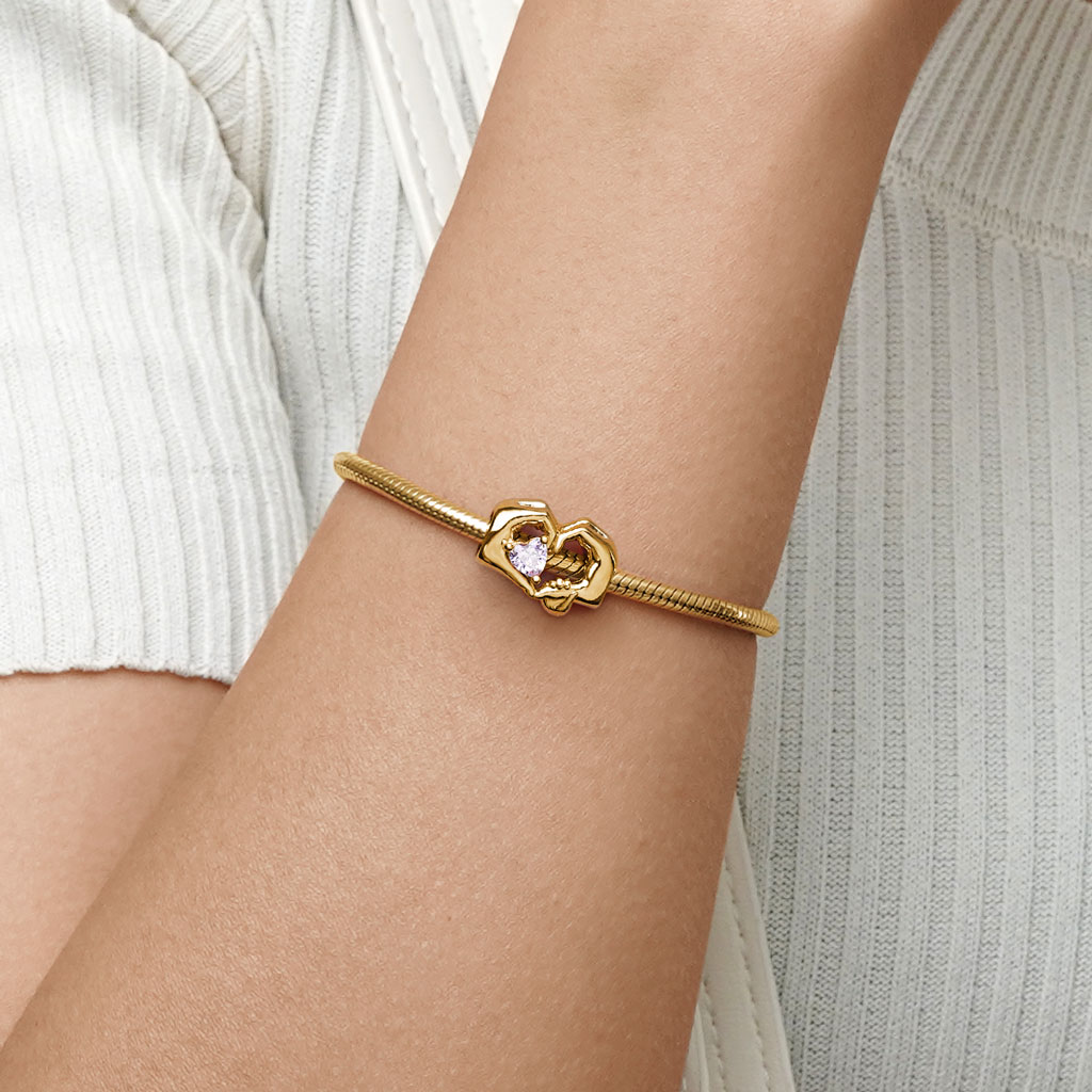 18k Gold Plated Family Love Charm image number 3