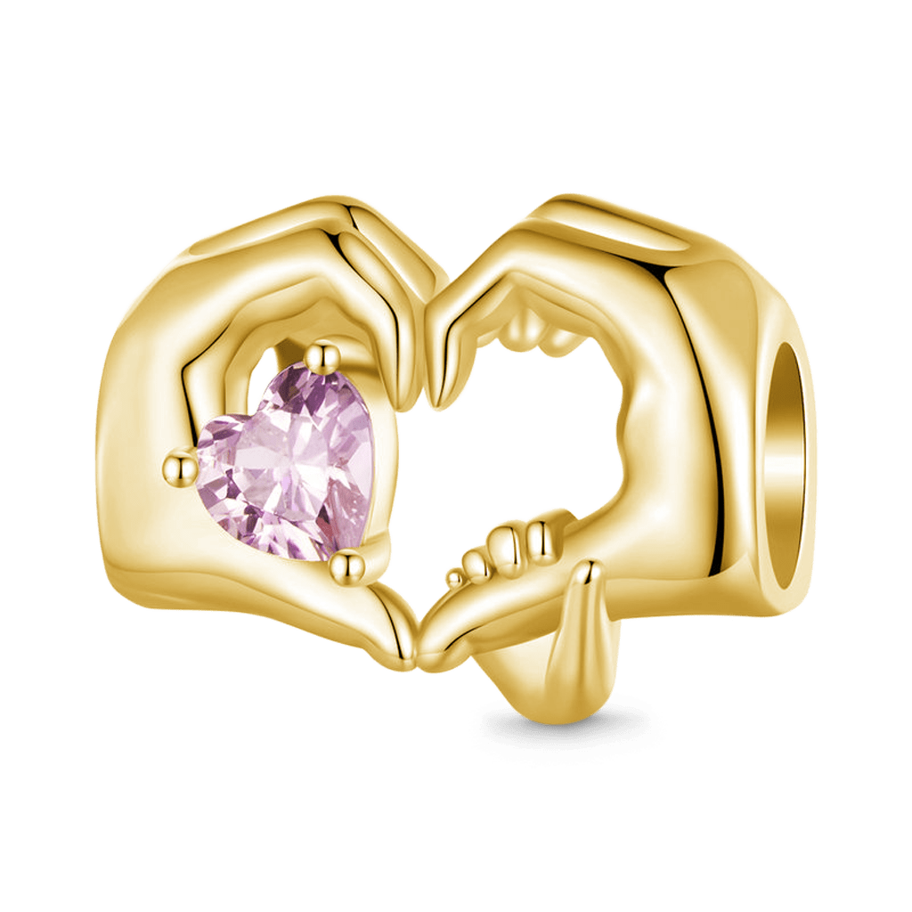 18k Gold Plated Family Love Charm image number 0