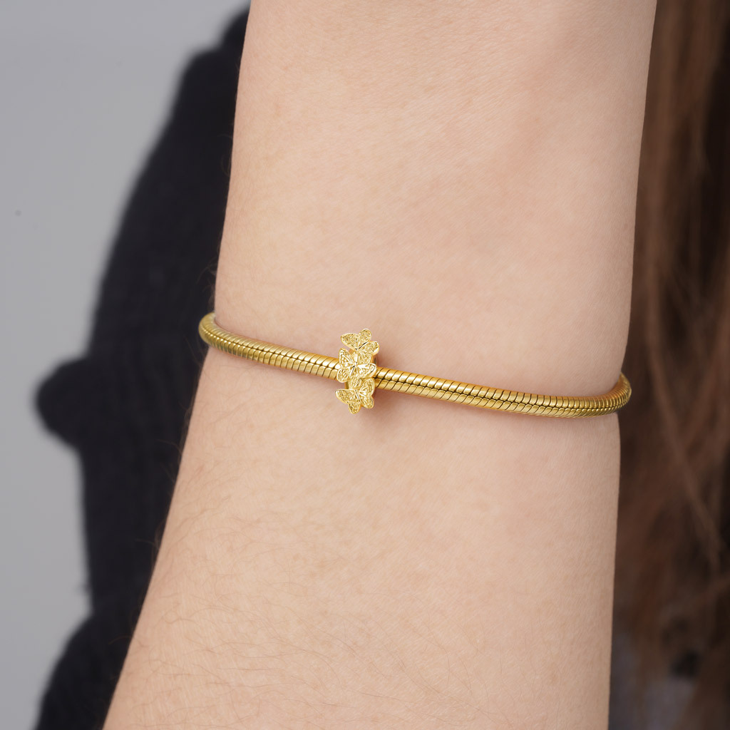 18k Gold Plated Butterflies Stopper image number 2