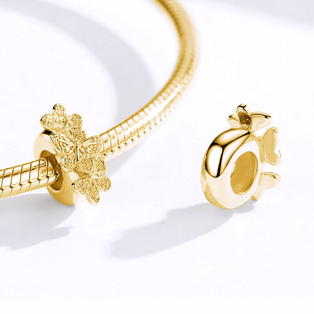 18k Gold Plated Butterflies Stopper image number 1