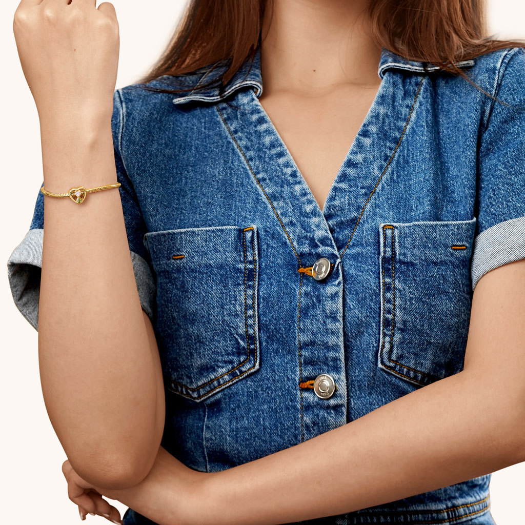 Gold Plated Infinite Love Couple Charm image number 4