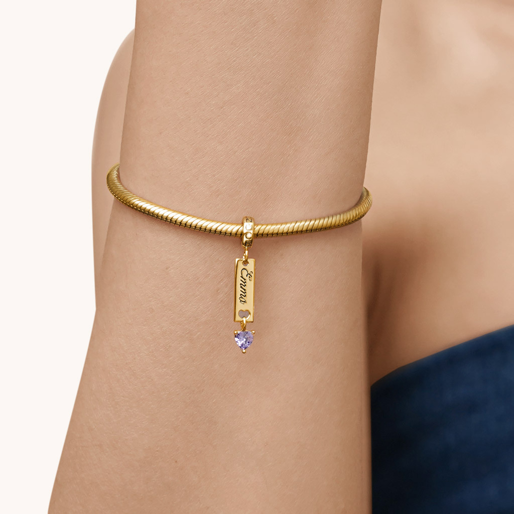 Classic 18k Gold Plated Bar Pendant image number 6