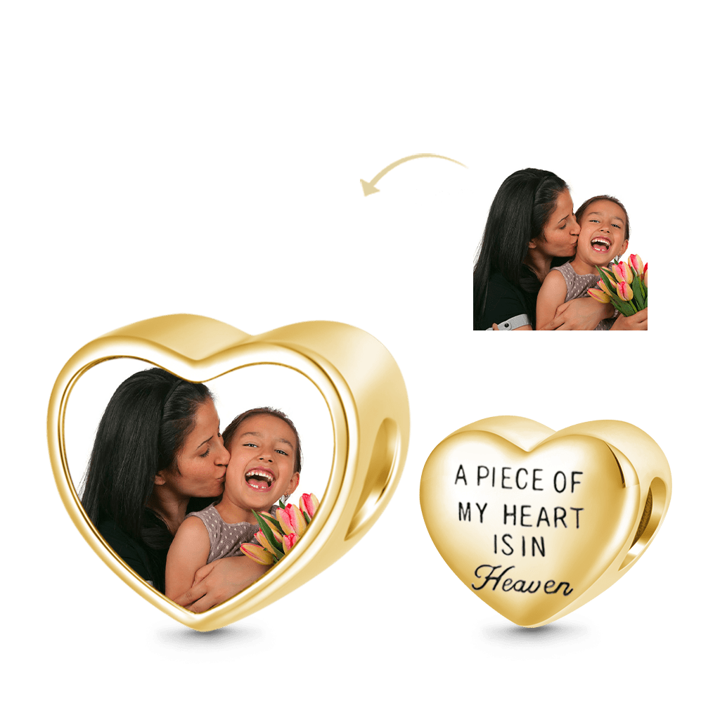 18k Gold Plated Love Photo Charm image number 0