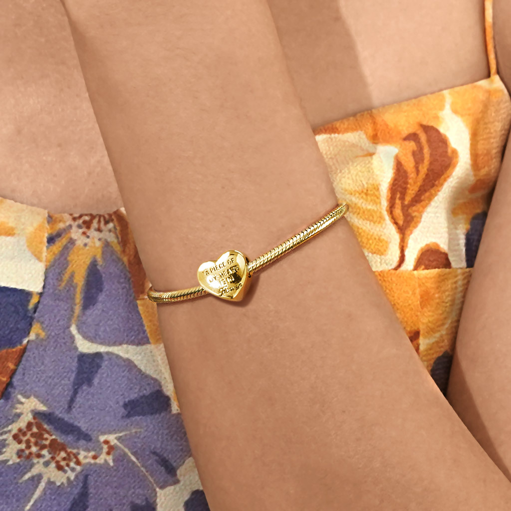 18k Gold Plated Love Photo Charm image number 2