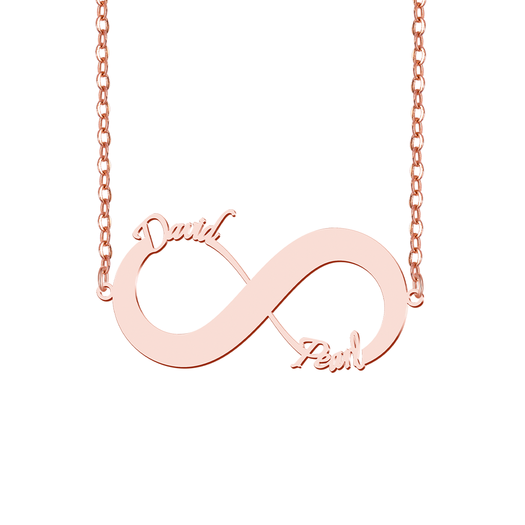 Couple Name Infinity Necklace image number 1