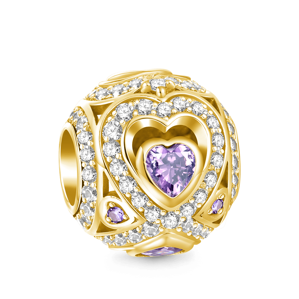 18k Gold Plated Infinite Love Round Charm image number 1