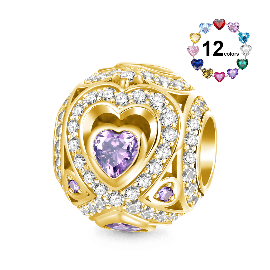 18k Gold Plated Infinite Love Round Charm image number 0