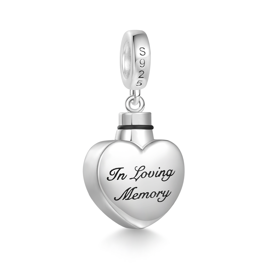 Memorial Angel Urn Ashes Heart Pendant image number 3