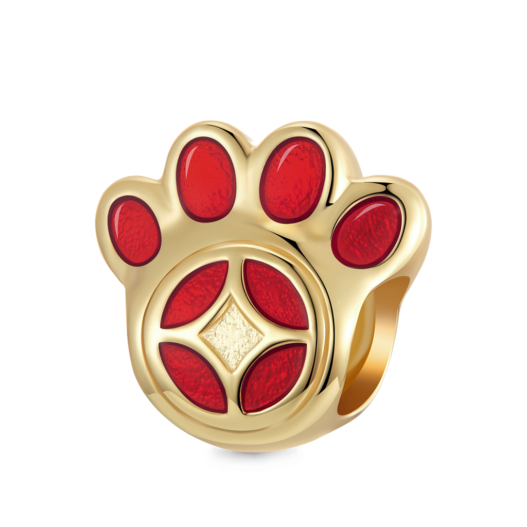 Fortune Paw Print Charm image number 0