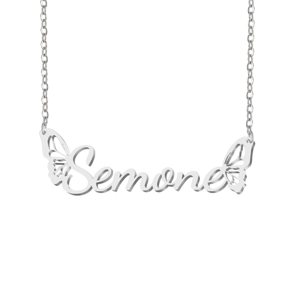 Exquisite Butterfly Wings Name Necklace image number 2
