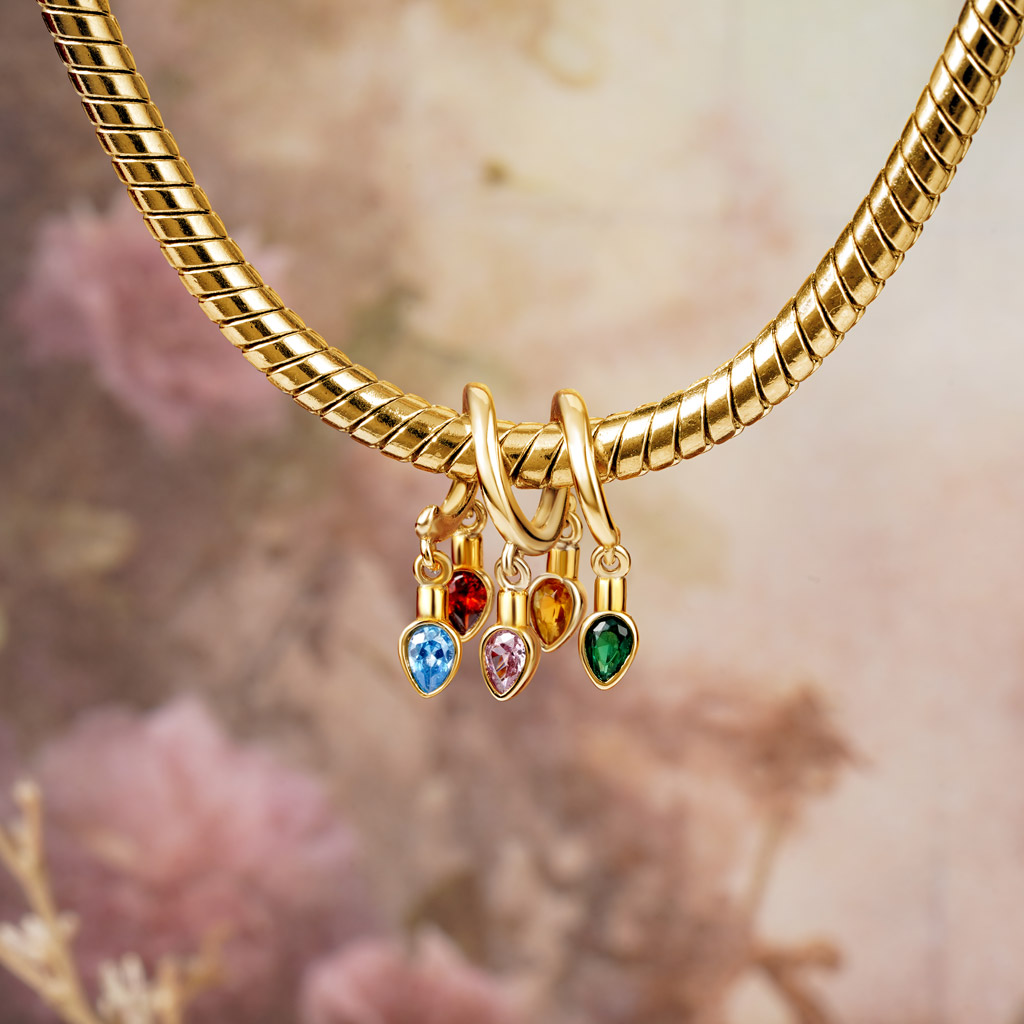 18k Gold Christmas Candle Lights Charm image number 4