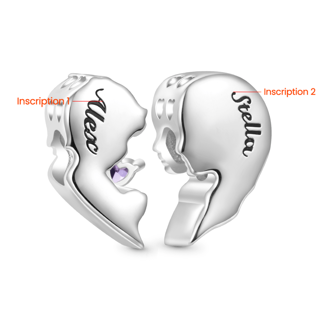 Mother & Son Heart Double Charm image number 1