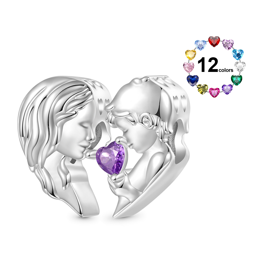 Mother & Son Heart Double Charm image number 0