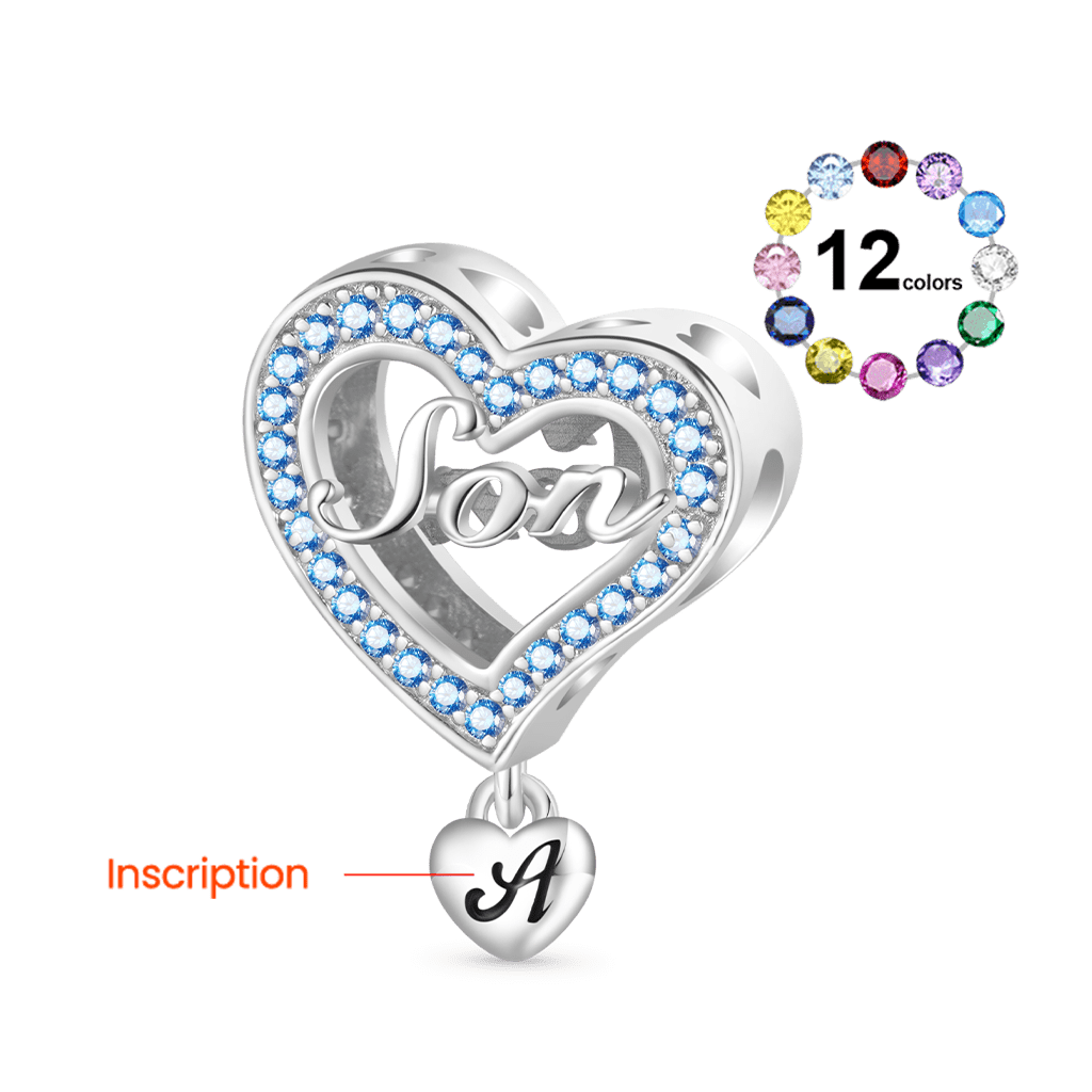 Family Members - Son Heart Charm image number 1
