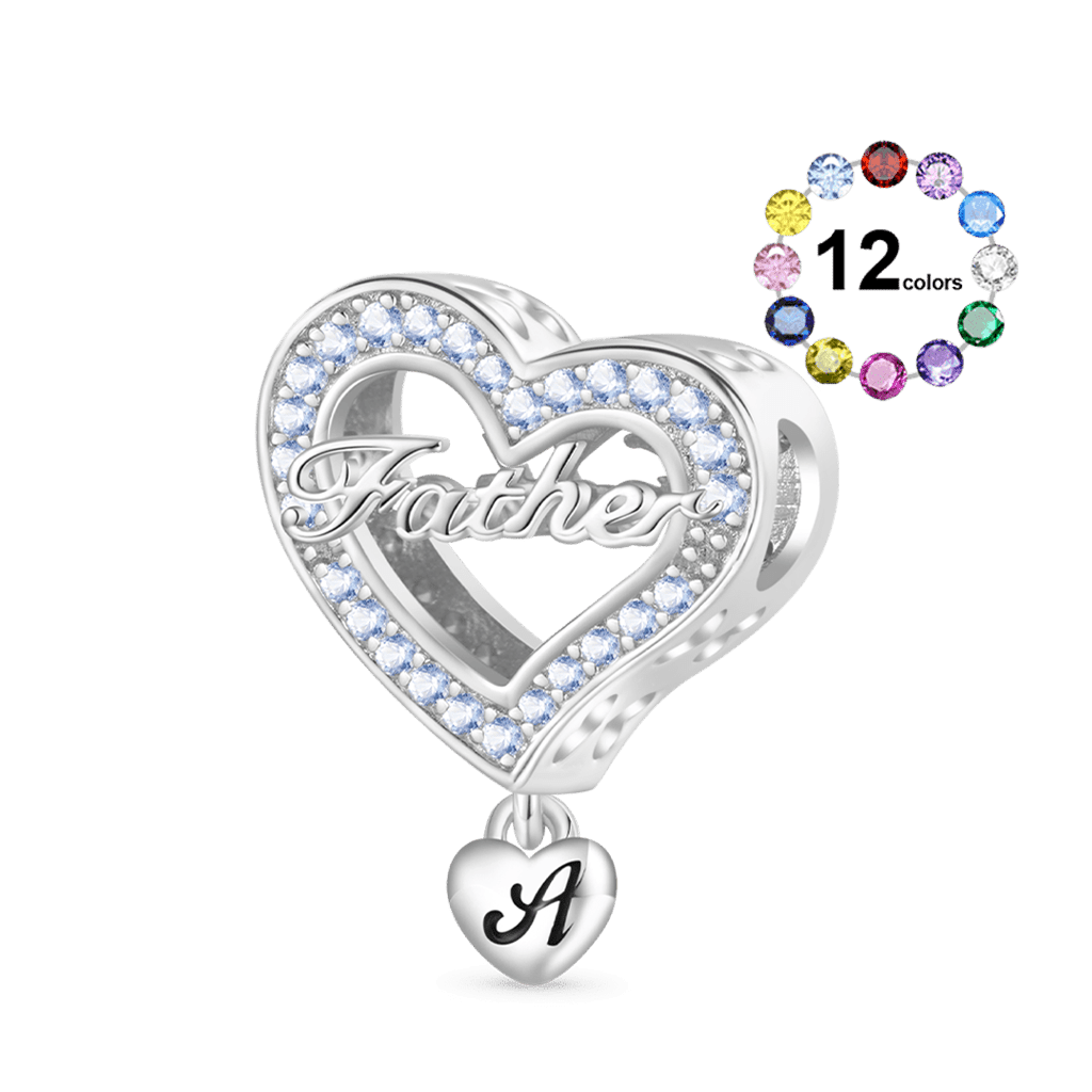 Family Members - Father Heart Charm image number 0