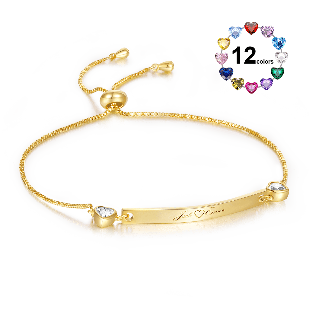 Christmas Gift Engravable Bar Bracelet image number 0