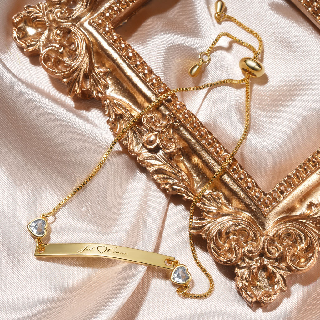 Christmas Gift Engravable Bar Bracelet image number 2