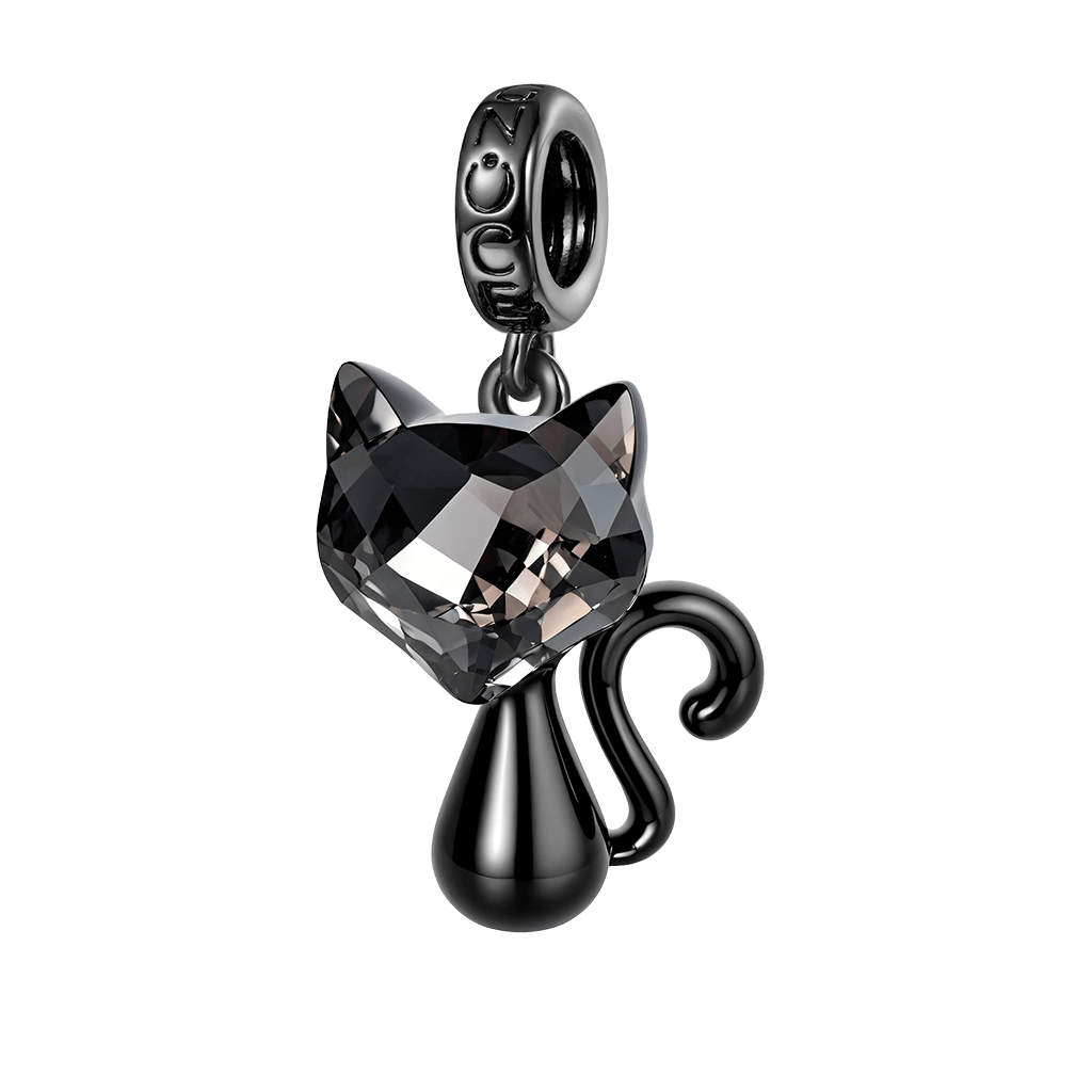 Crystal Black Cat Pendant image number 0