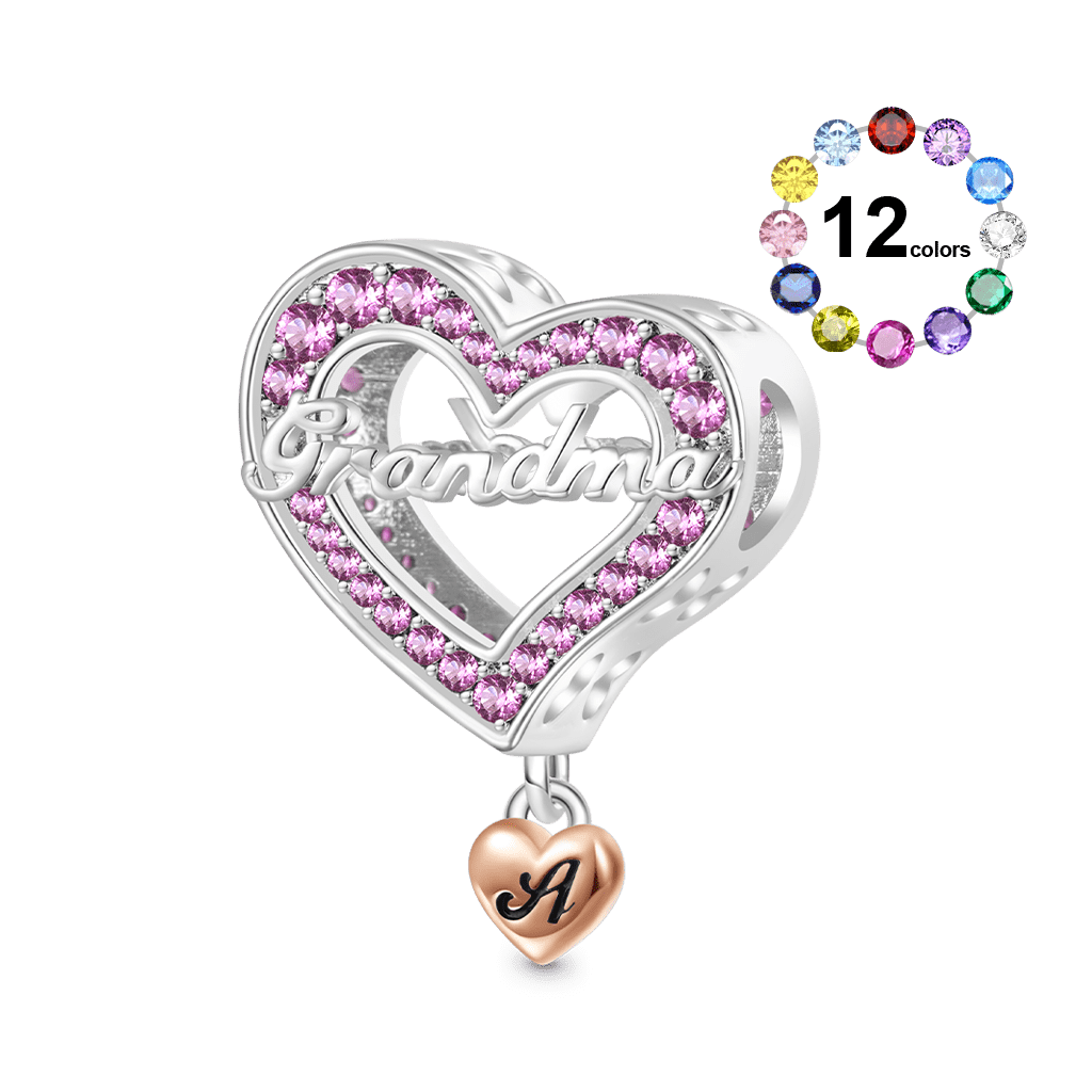 Family Members - Grandma Heart Charm image number 0