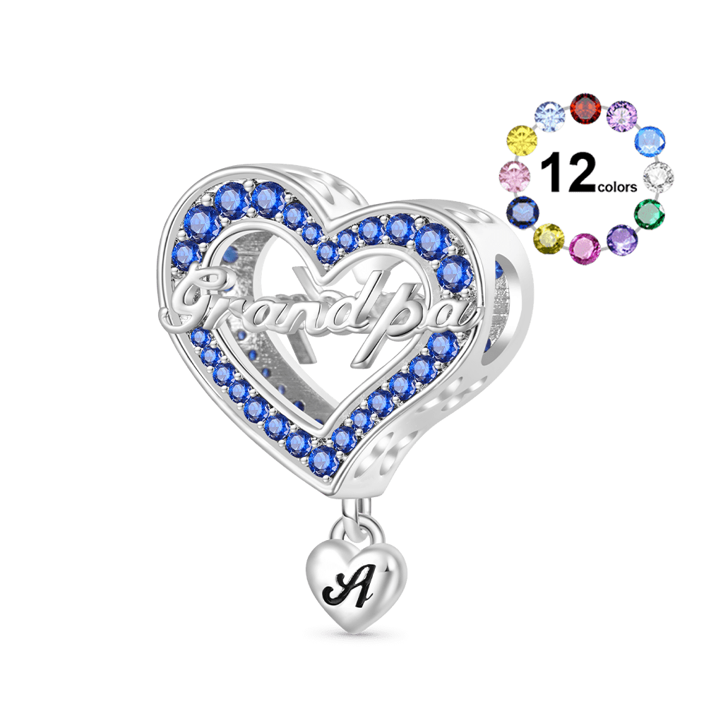 Family Members - Grandpa Heart Charm image number 0