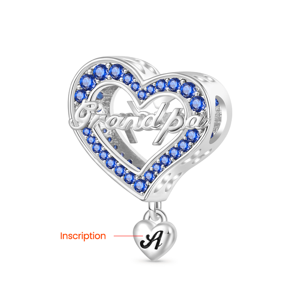 Family Members - Grandpa Heart Charm image number 1