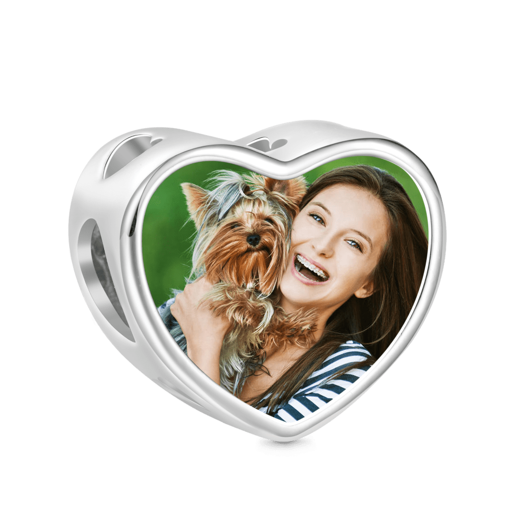 Snoopy Hugs Charlie Brown Photo Charm image number 1