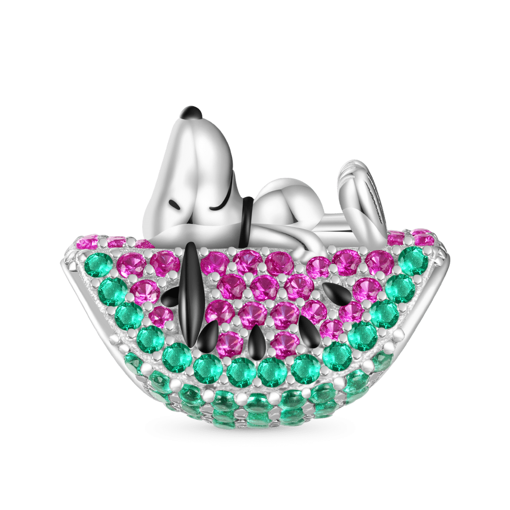 Lying Snoopy Diamond Charm image number 0