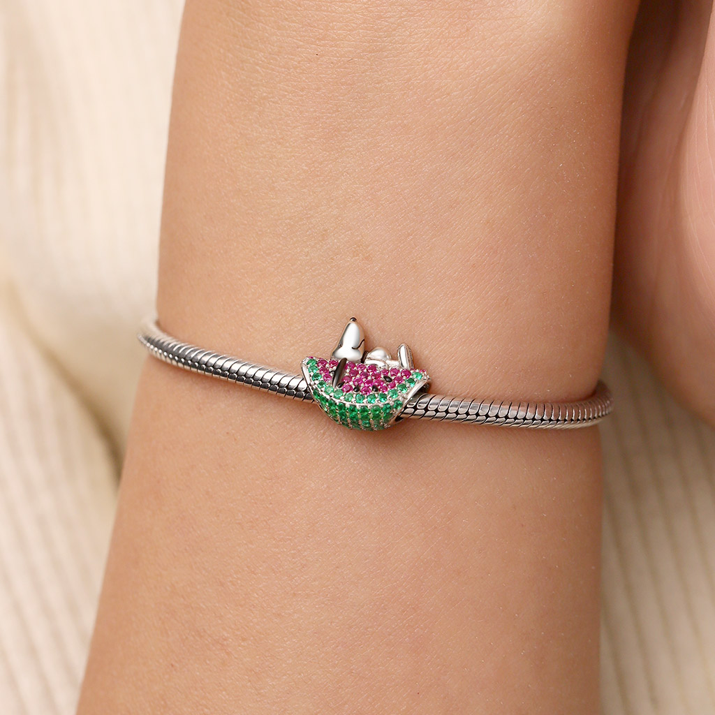 Lying Snoopy Diamond Charm image number 4