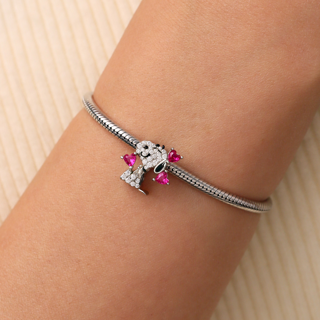 Snoopy Love Diamond Charm image number 5