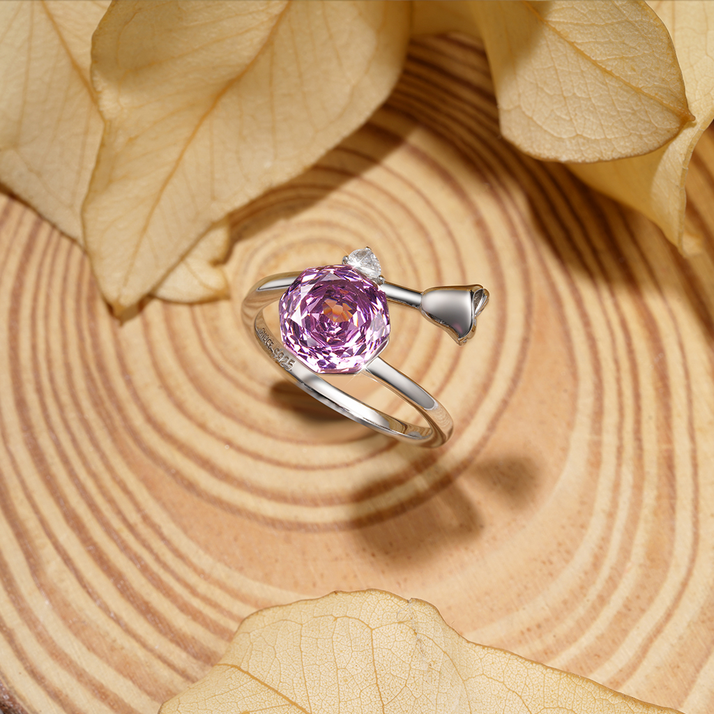 Pink Rose Promise Ring image number 2