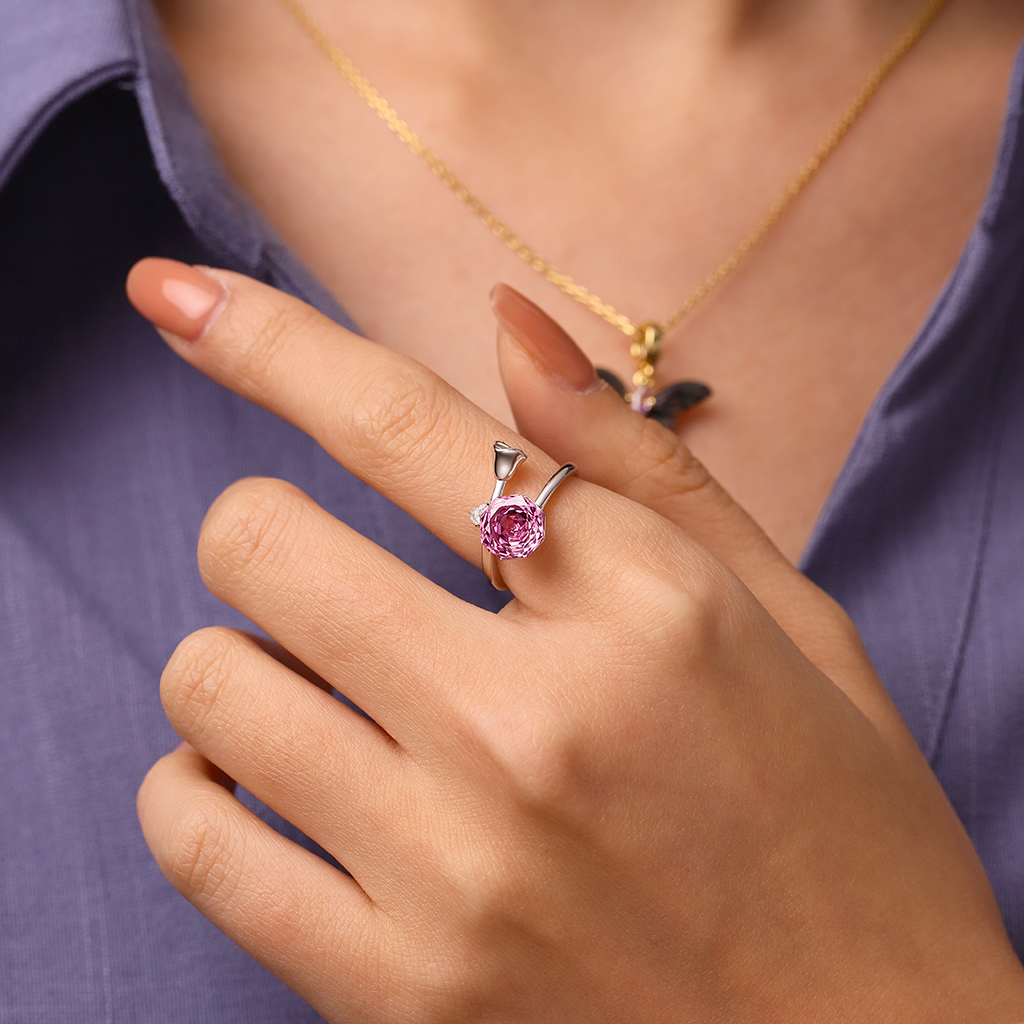 Pink Rose Promise Ring image number 3