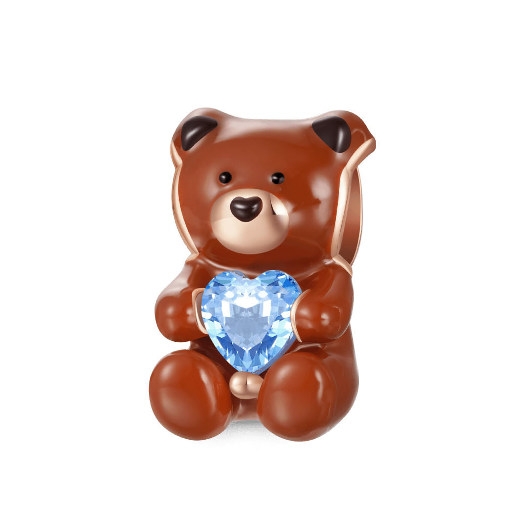Bear Embraces Heart Charm image number 1