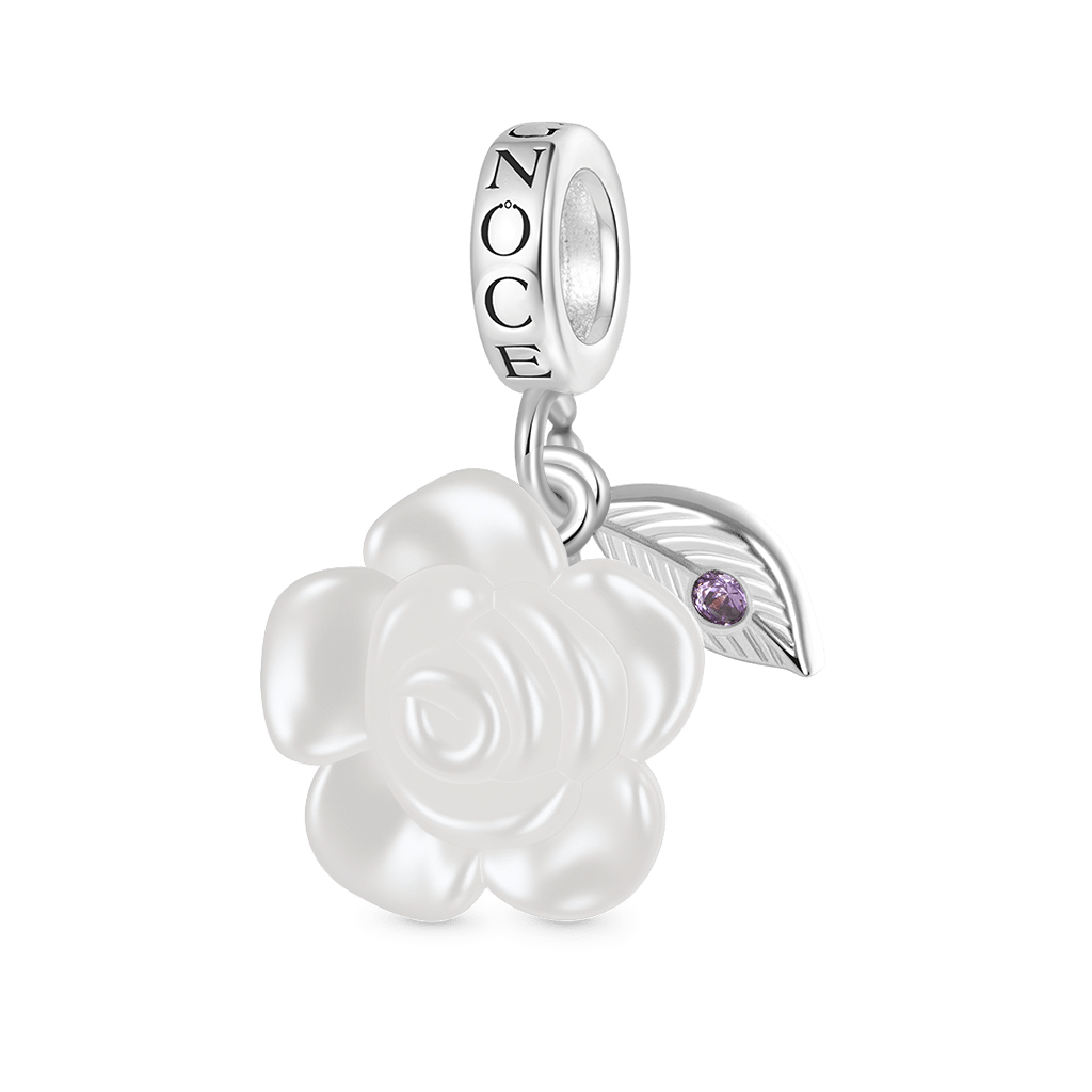 Pearl Rose Birthstone Pendant image number 1