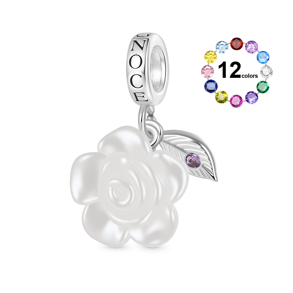 Pearl Rose Birthstone Pendant image number 0