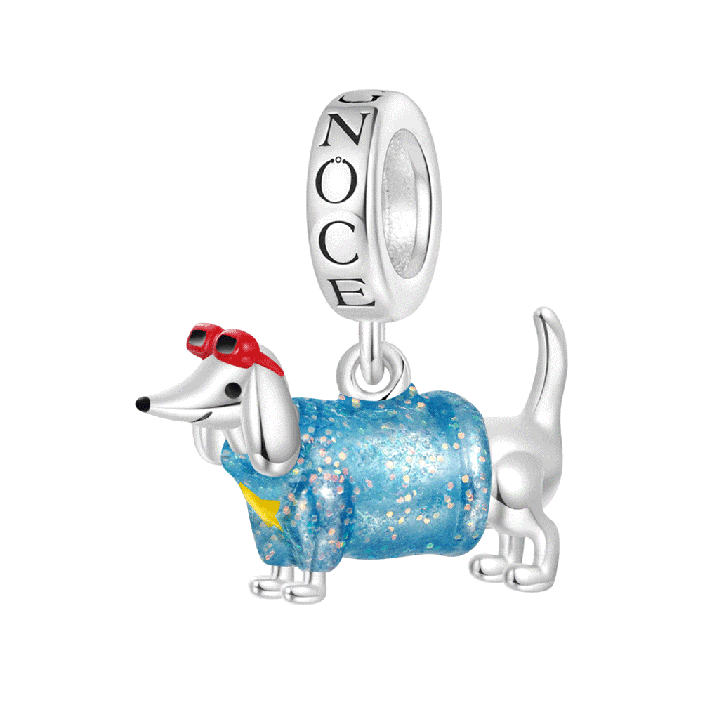 Blue Dachshund Pendant image number 0