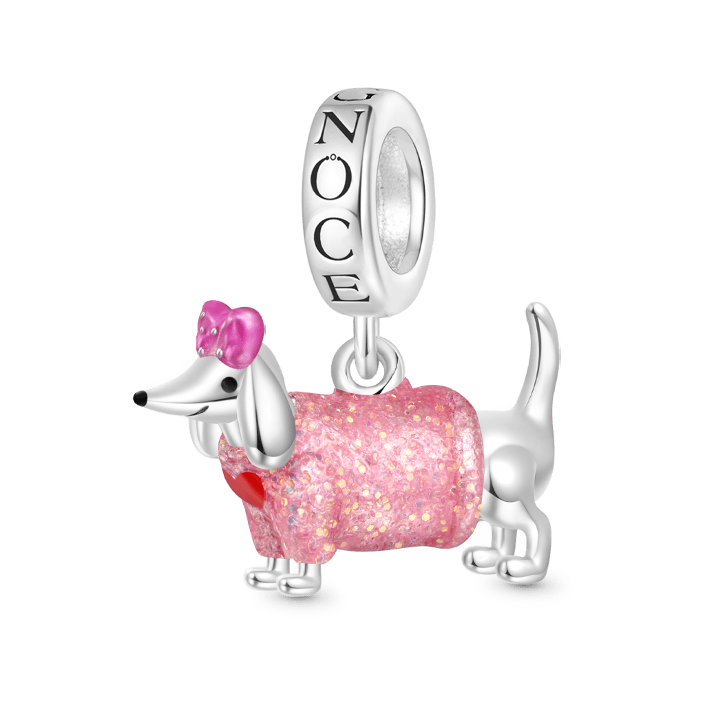 Pink Dachshund Pendant image number 1