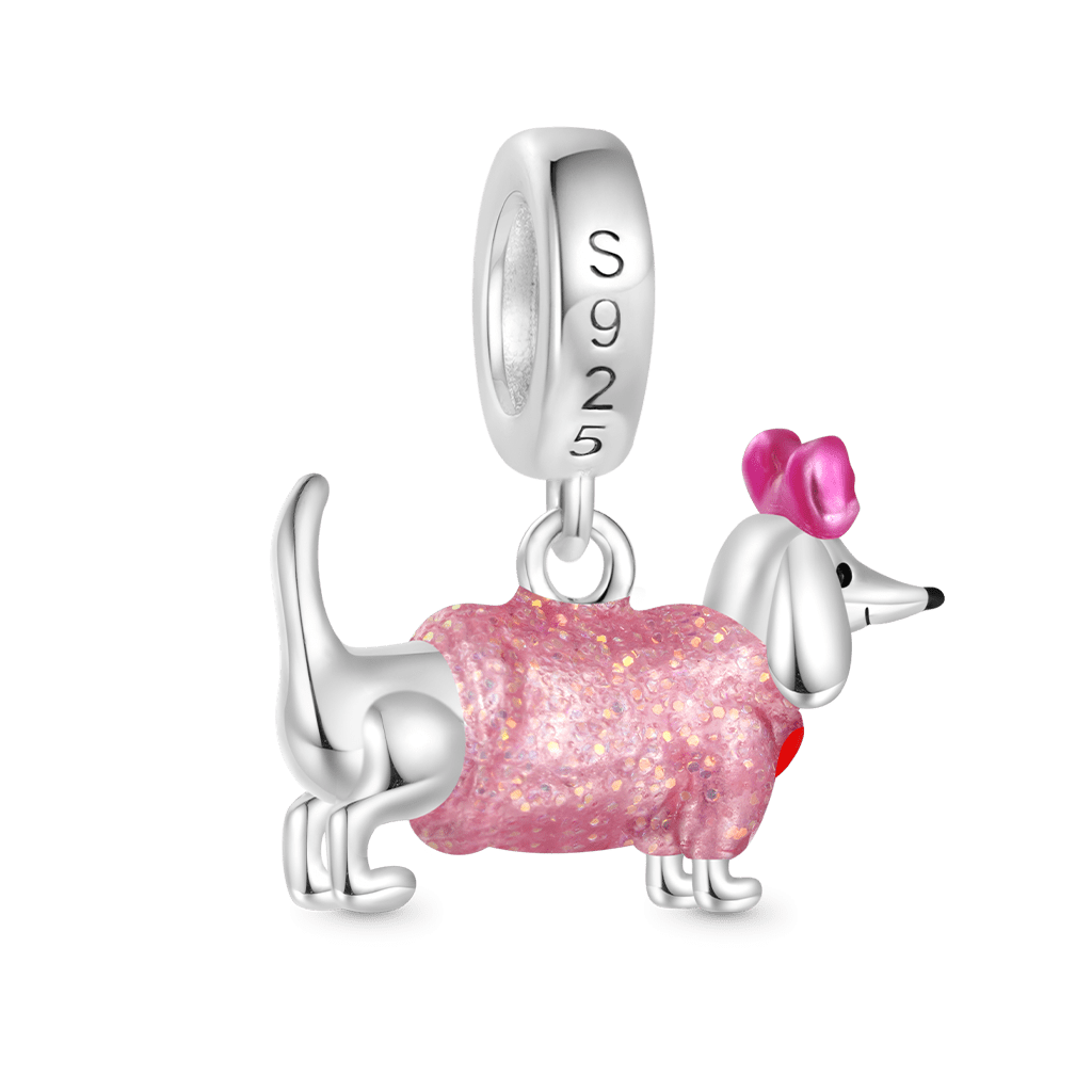 Pink Dachshund Pendant image number 2