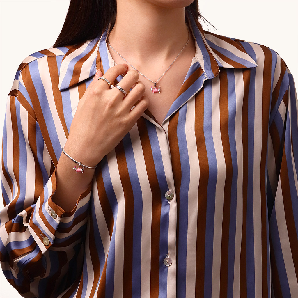 Pink Dachshund Pendant image number 3