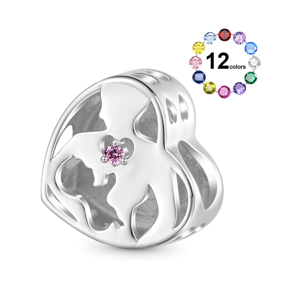 Mother's Day Silhouette Photo Charm image number 1