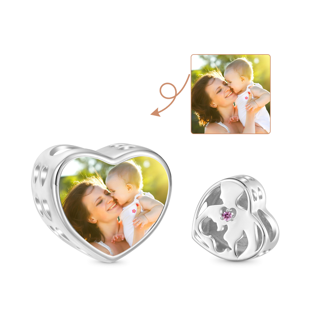 Mother's Day Silhouette Photo Charm image number 0