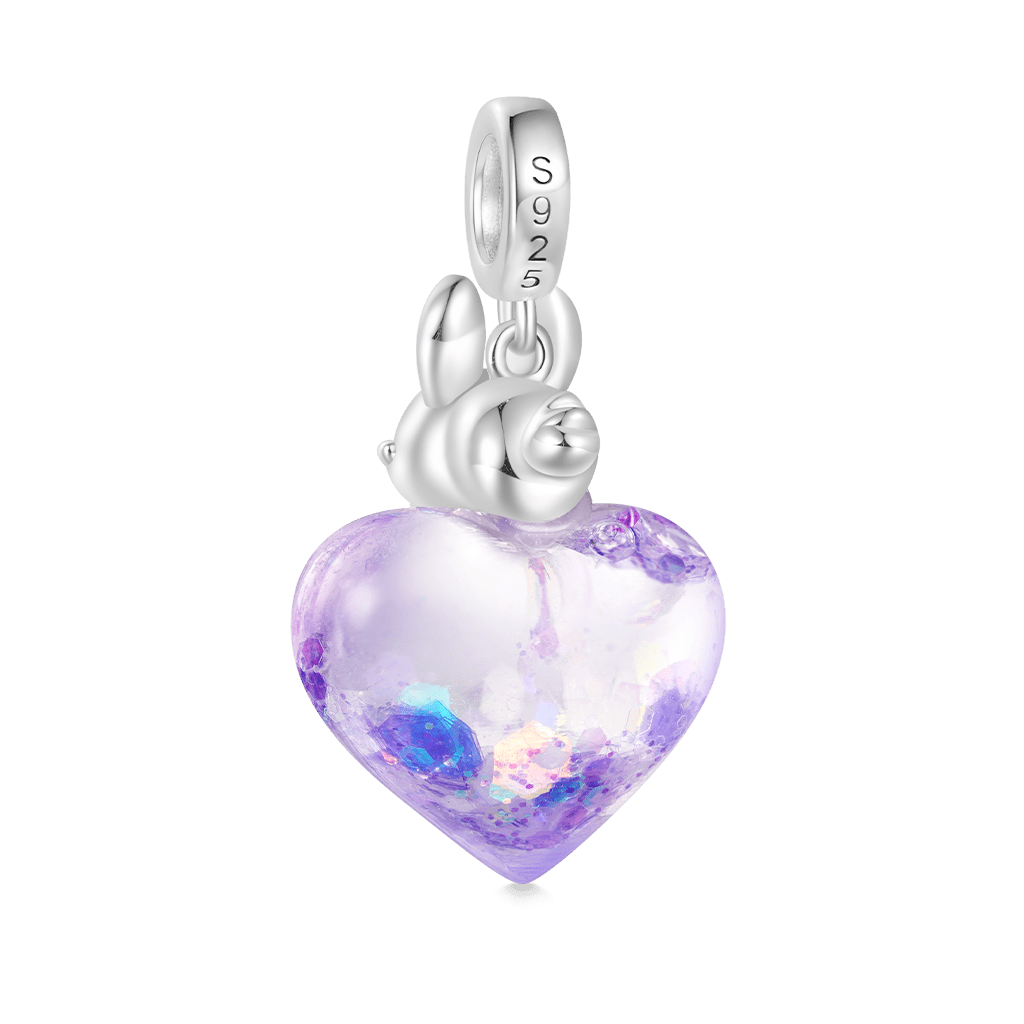 Lying on Your Heart Bunny Charm image number 2