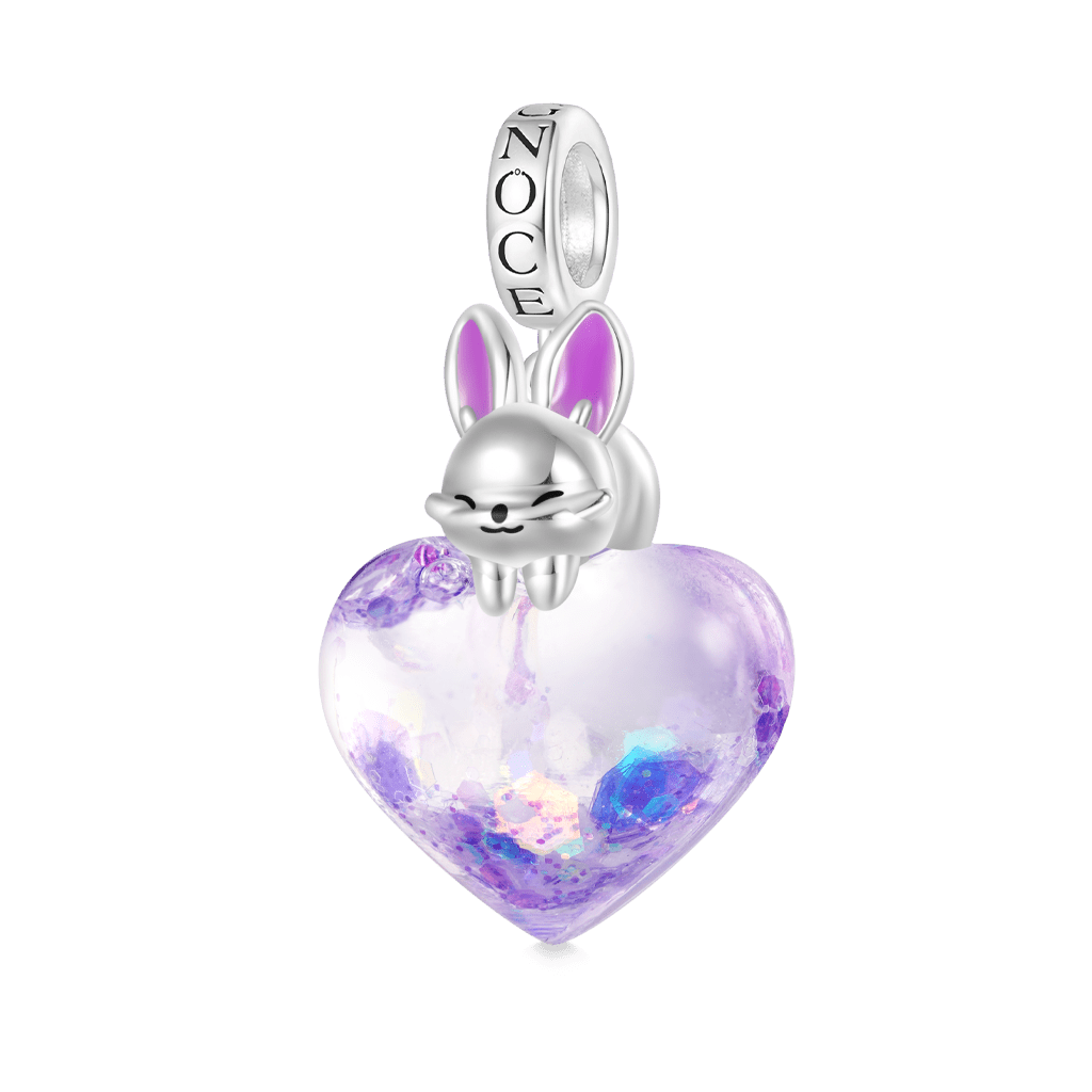 Lying on Your Heart Bunny Charm image number 1