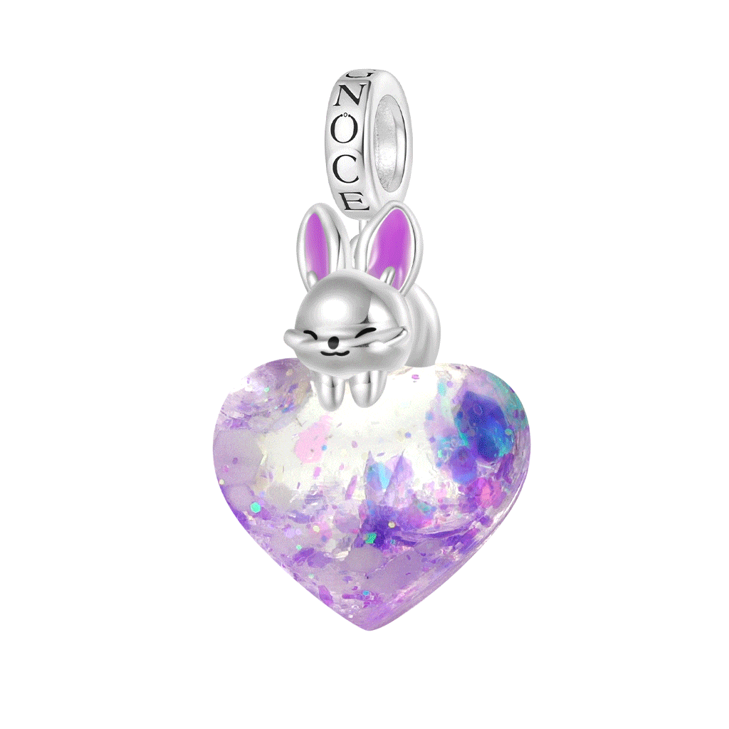 Lying on Your Heart Bunny Charm image number 0